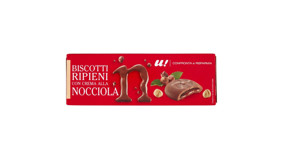 BISCOTTI RIPIENI CON CREMA ALLA NOCCIOLA U! Confronta & Risparmia