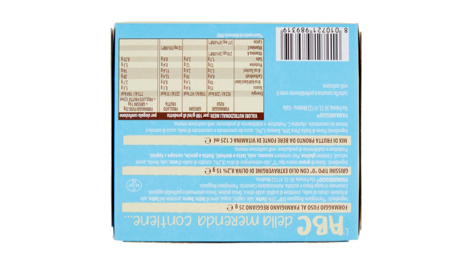 Parmareggio l'ABC della merenda con Formaggino