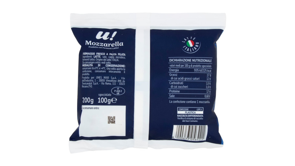Lattebusche Mozzarella