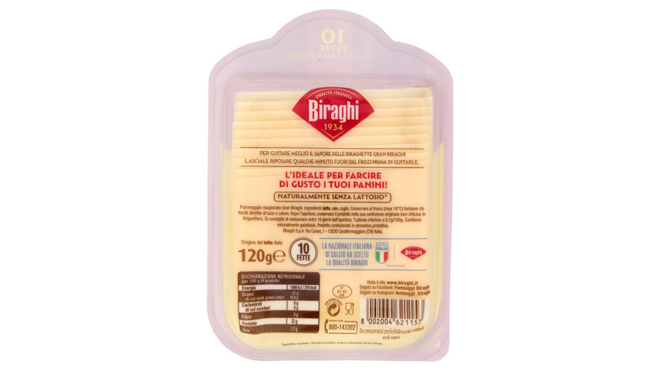 Biraghi Biraghette Gran Biraghi Tagliato a Fette