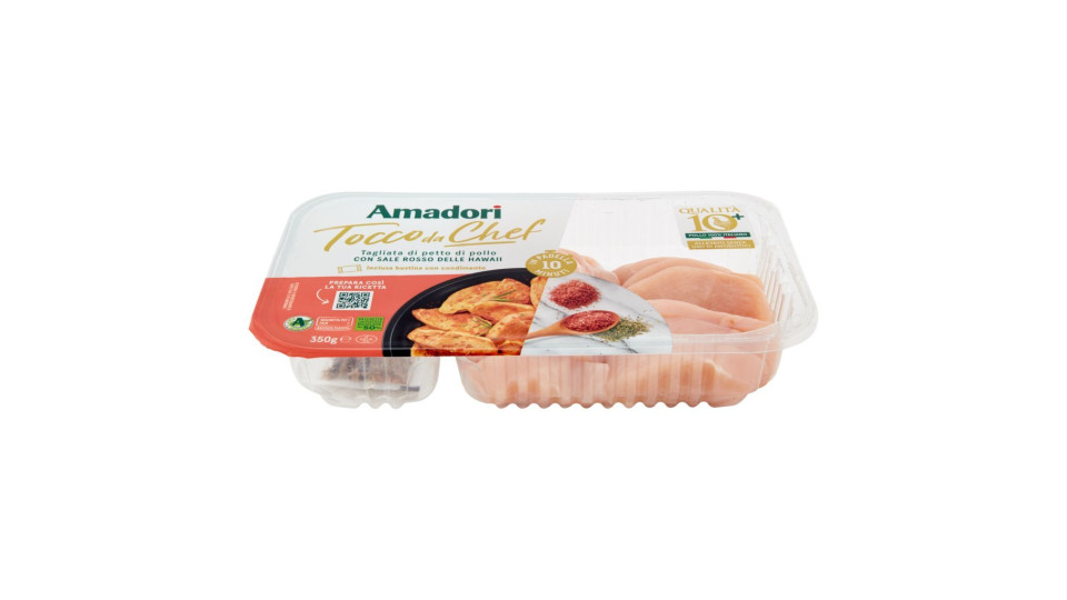 Amadori Piatti da Chef Tagliata di petto di pollo al Sale Rosso delle Hawaii
