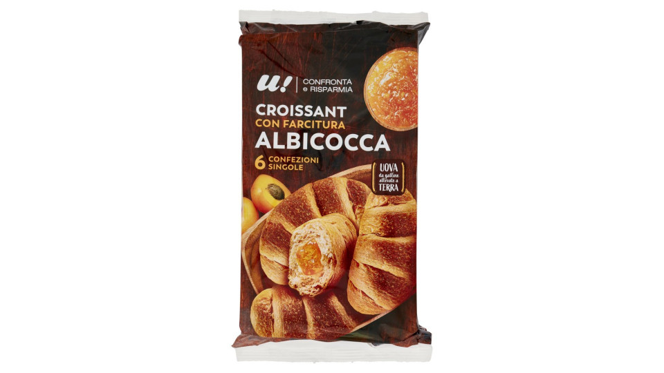 Croissant Con Farcitura All'albicocca 6 Pezzi