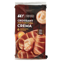 Croissant Con Farcitura Alla Crema Pasticcera 6 Pezzi