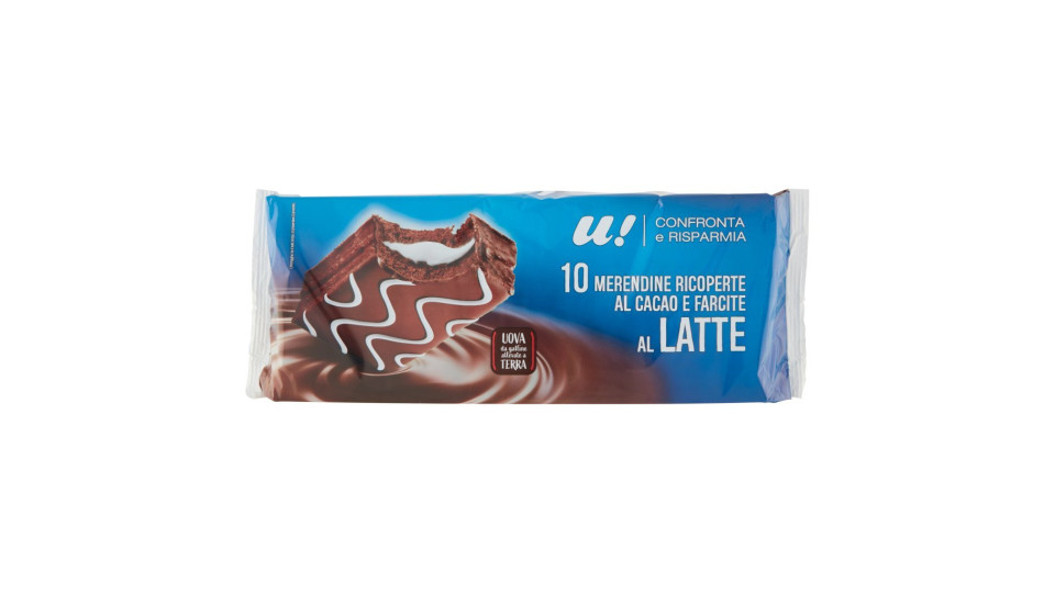 U! Confronta&Risparmia - 10 Merendine Ricoperte Al Cacao E Farcite Al Latte
