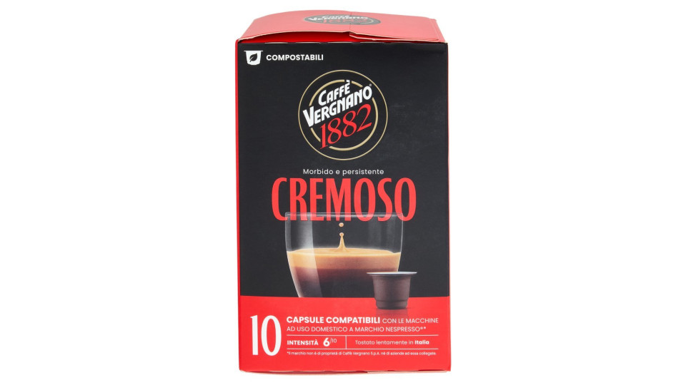 Caffè Vergnano 1882 Èspresso1882 Lungo Intenso 10 Capsule Compatibili Nespresso