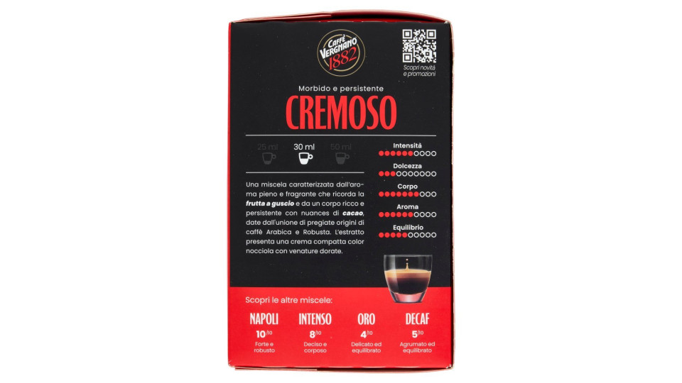 Caffè Vergnano 1882 Èspresso1882 Lungo Intenso 10 Capsule Compatibili Nespresso