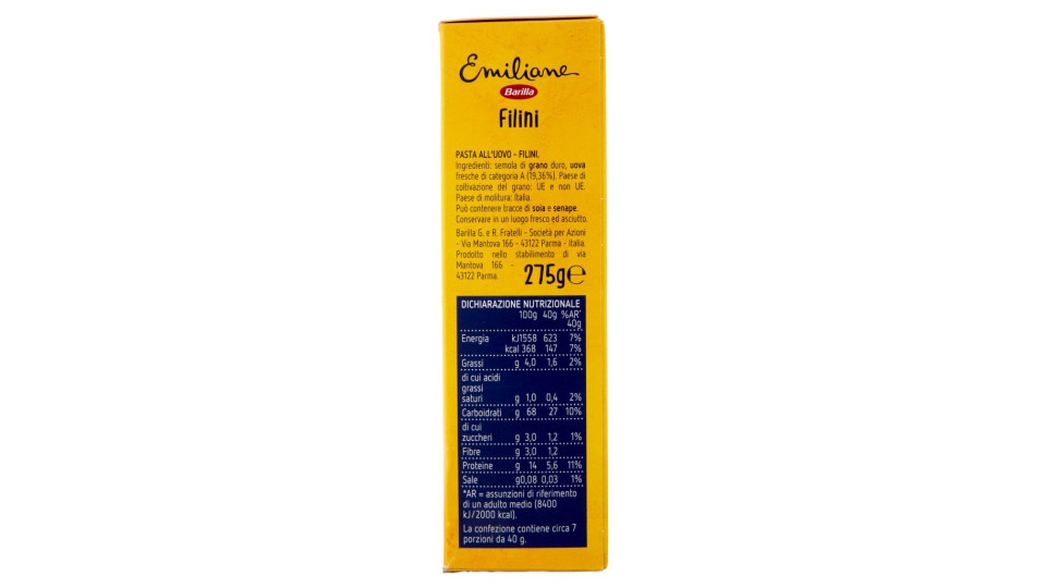 Barilla Emiliane Filini all'uovo n.14