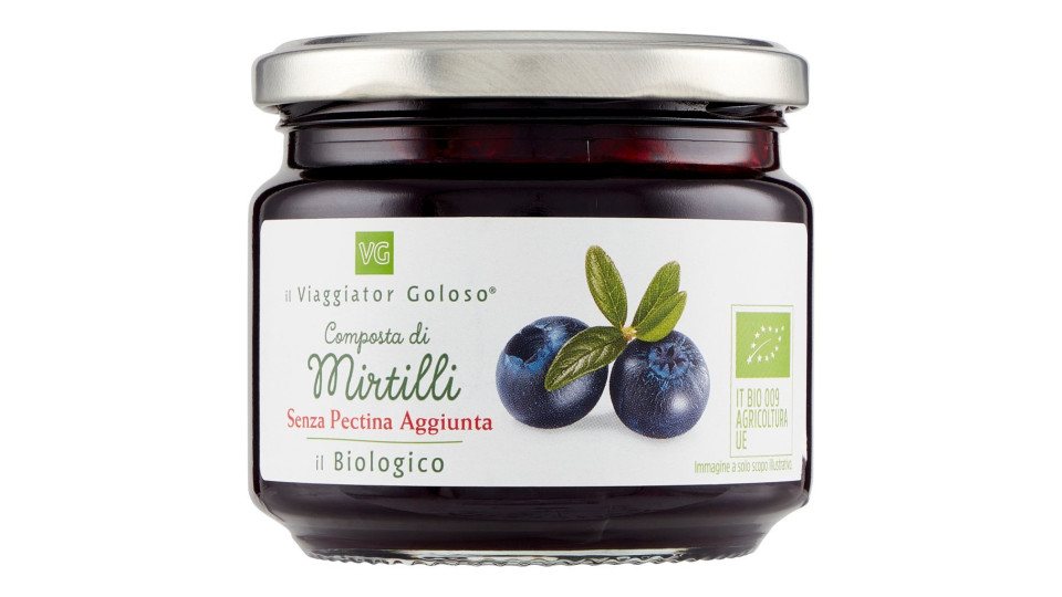 Composta di mirtilli Bio senza pectina aggiunta il Viaggiator Goloso Bio