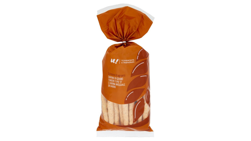 GRISSINI FRAGRANTI CON FARINA INTEGRALE DI FARRO U! Confronta & Risparmia