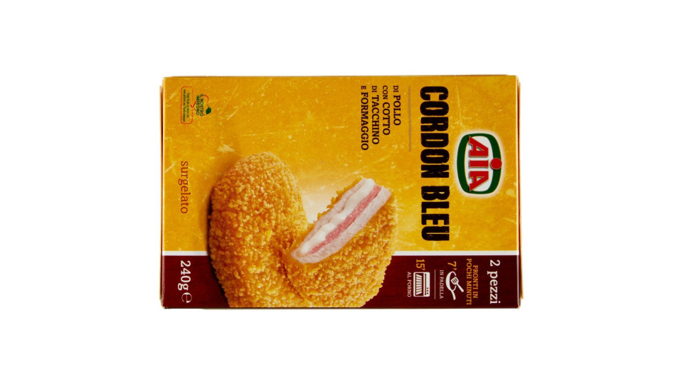 Aia Cordonbleu Cordon bleu con Cotto di Tacchino e Formaggio 2 Cordon Bleu