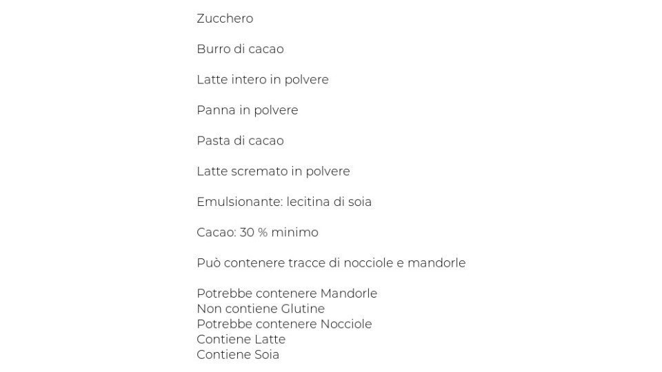 Novi Cremoso Cioccolato al latte superiore