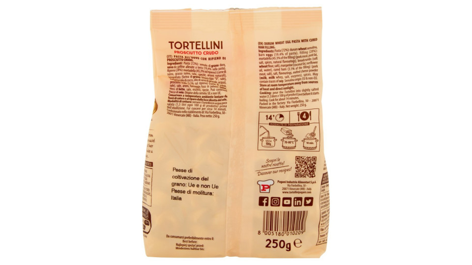 Tortellini Bio al prosciutto crudo