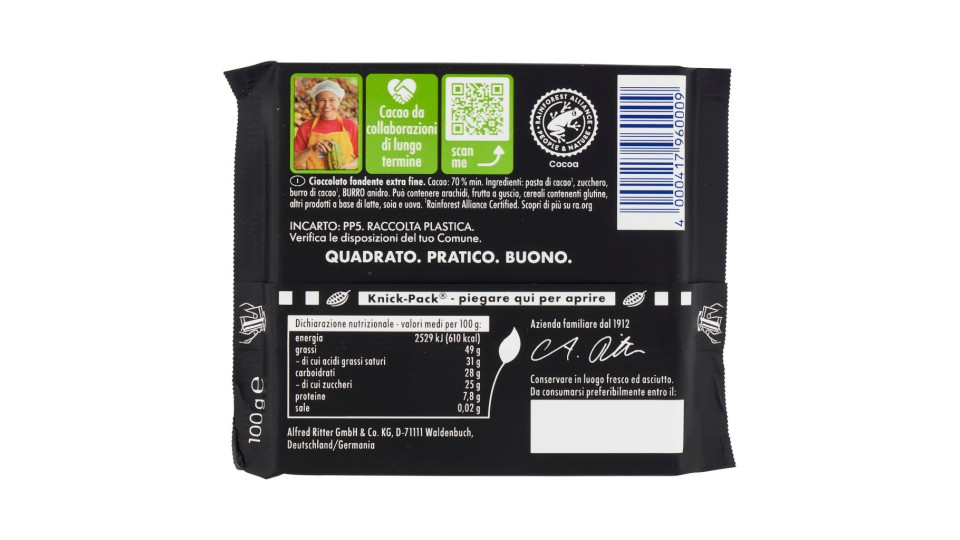 Ritter Sport Fondente Extra 73% Cacao