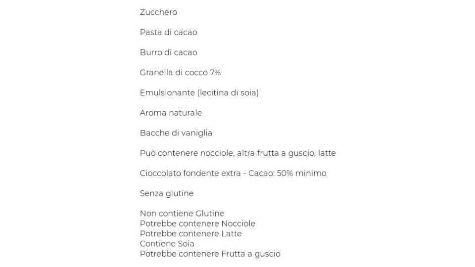 Lindt Fondente con pezzi di cocco