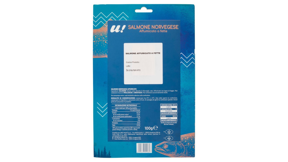 Salmone norvegese affumicato U! Confronta & Risparmia