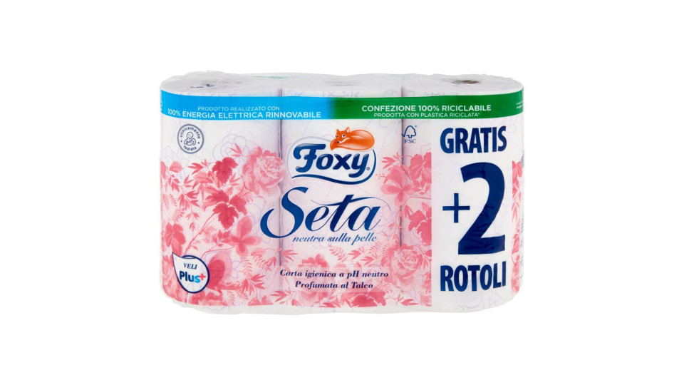 Foxy Seta Carta igienica 2 veli decorata