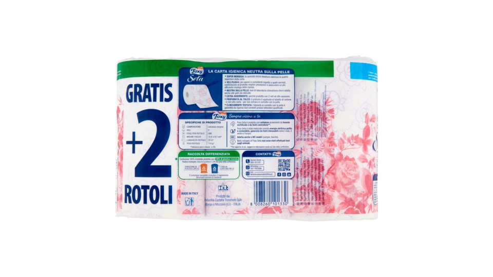 Foxy Seta Carta igienica 2 veli decorata