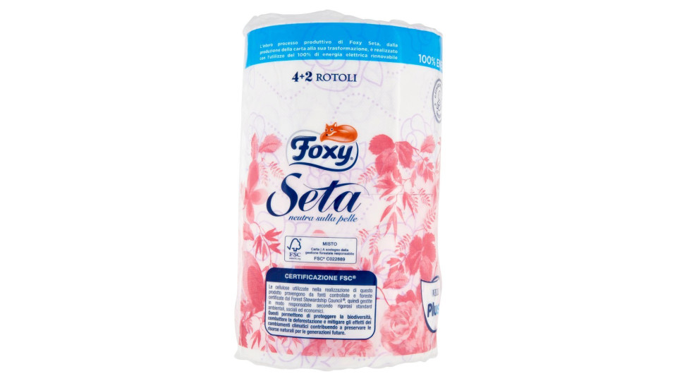 Foxy Seta Carta igienica 2 veli decorata
