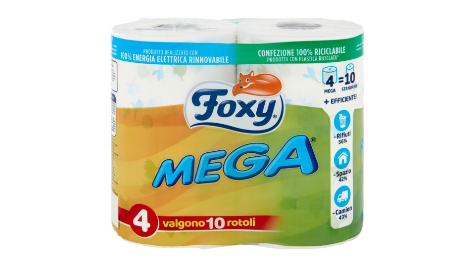 Foxy Mega Carta igienica 2 veli decorata