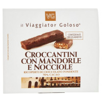 CROCCANTINI DI MANDORLE E NOCCIOLE ricoperte di cioccolato il Viaggiator Goloso