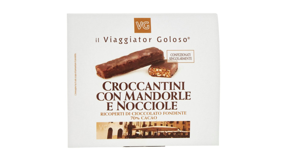 CROCCANTINI DI MANDORLE E NOCCIOLE ricoperte di cioccolato il Viaggiator Goloso