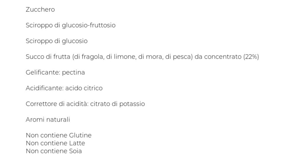 Dufour Big Frut Gelee Limone, Mora, Fragola, Pesca