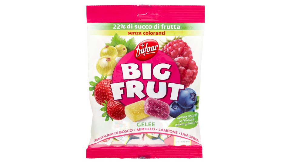 Dufour Big Frut Gelee Fragolina di Bosco, Mirtillo, Lampone, Uva Spina