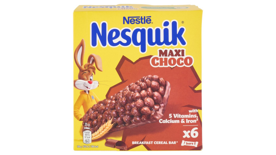 NESQUIK MAXICHOCO Barretta di cereali integrali al cioccolato