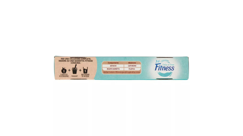 FITNESS COOKIES E CREAM Barretta di cereali integrali biscotti al cacao e cioccolato bianco