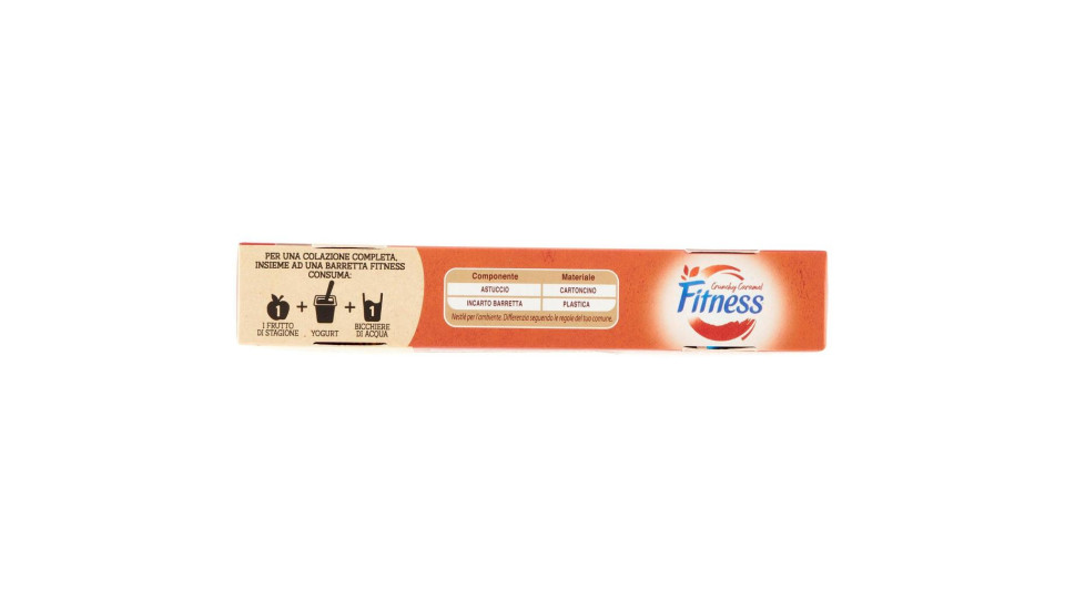 FITNESS CRUNCHY CARAMEL Barretta di cereali integrali con cioccolato e caramello