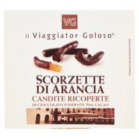 SCORZETTE D'ARANCIA CANDITE ricoperte di cioccolato il Viaggiator Goloso