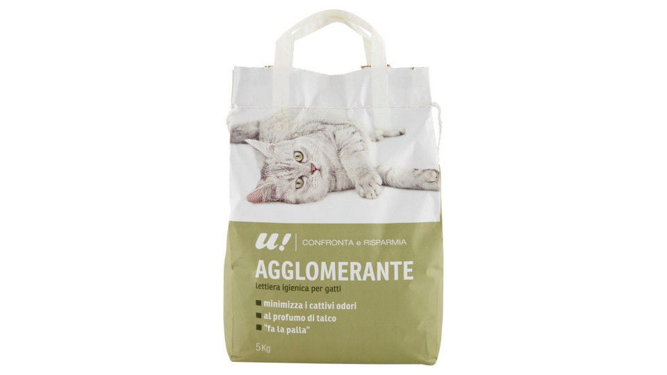 LETTIERA IGIENICA PER GATTI AGGLOMERANTE PROFUMATA AL TALCO 5KG U! Confronta & Risparmia