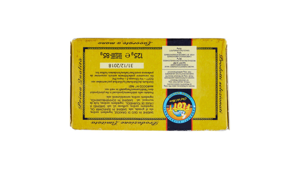 Sardine all'olio di semi di girasole