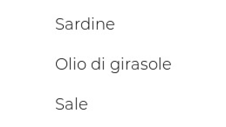 Sardine all'olio di semi di girasole