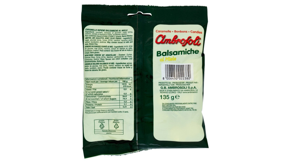 Ambrosoli Caramelle 135Gr Balsamiche Al Miele