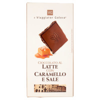 Cioccolato al latte con caramello e sale rosa di Maras