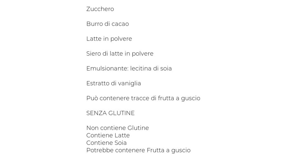 Cioccolato bianco U! Confronta & Risparmia