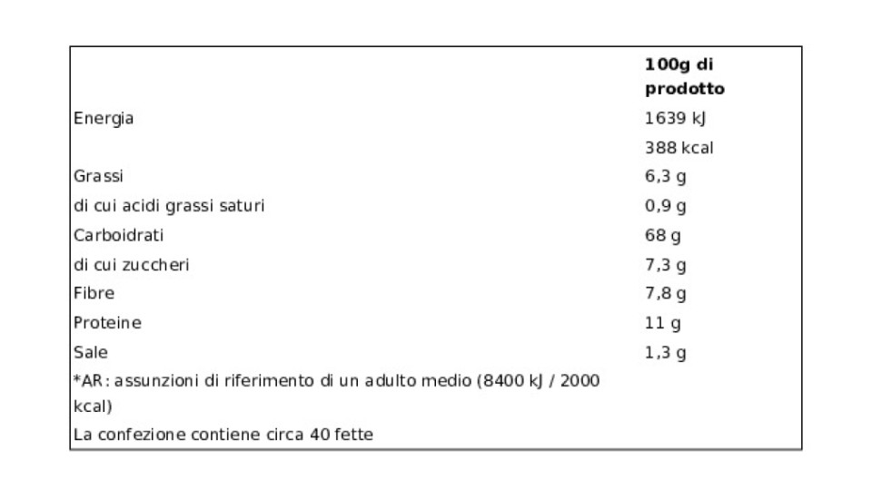 Fette Biscottate Ai Cereali 40 Pezzi