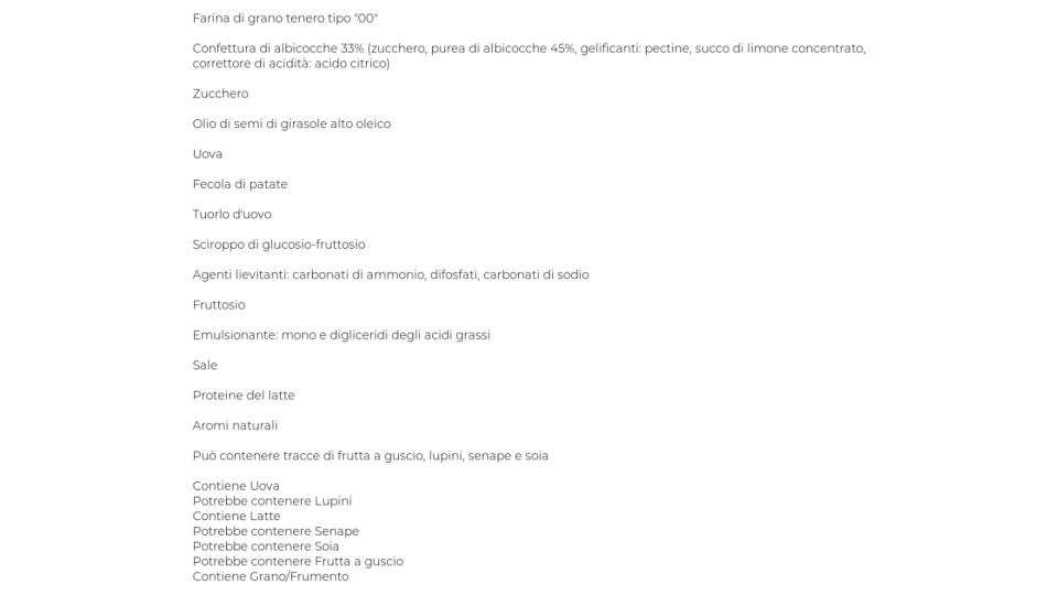 Crostata all'albicocca U! Confronta & Risparmia