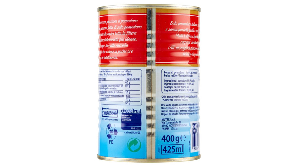 Mutti, Polpa di Pomodoro Pizza Sauce