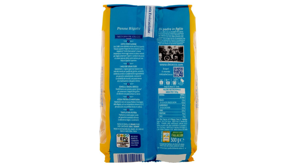 De Cecco Penne piccole rigate n° 177