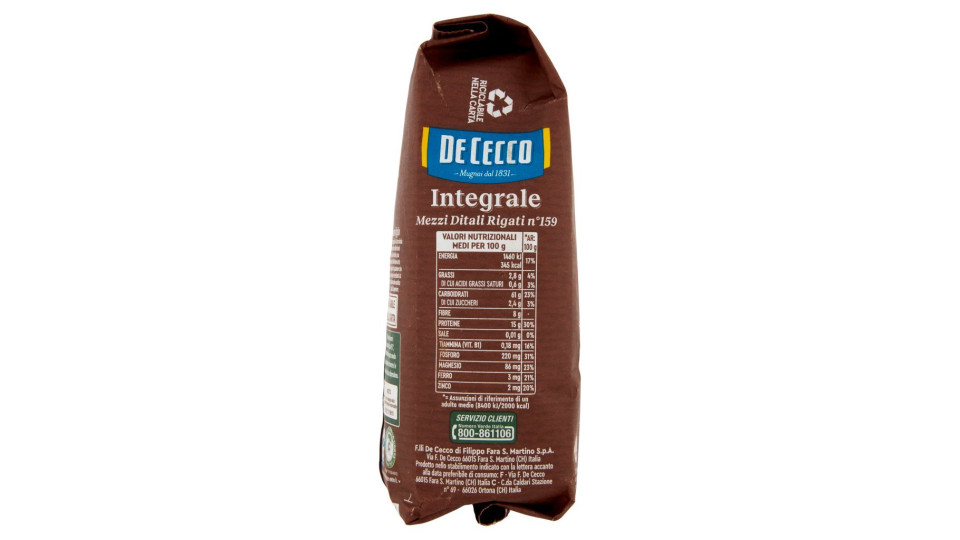 De Cecco Mezzi tubetti rigati n° 65