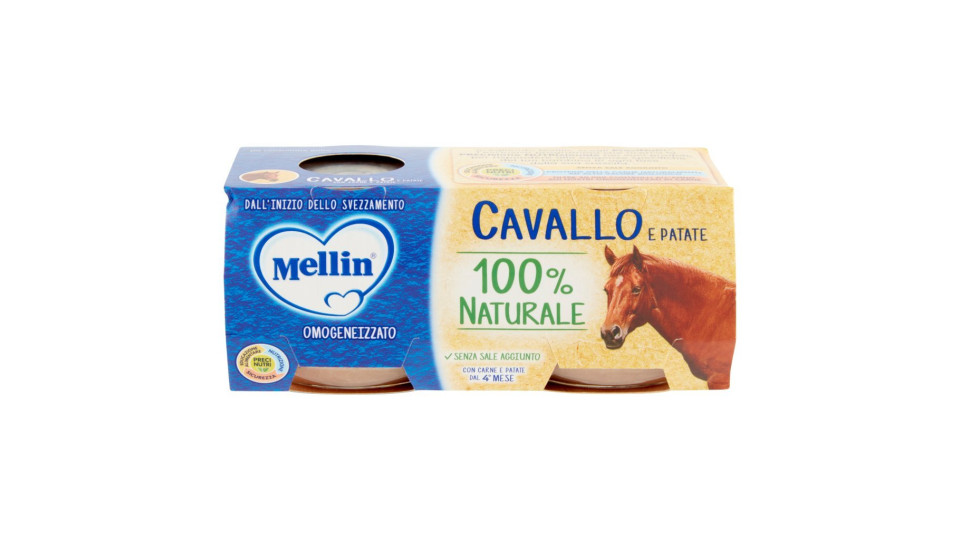 Mellin Cavallo e patate Omogeneizzato con Carne e Patate