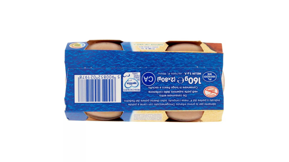 Mellin Cavallo e patate Omogeneizzato con Carne e Patate