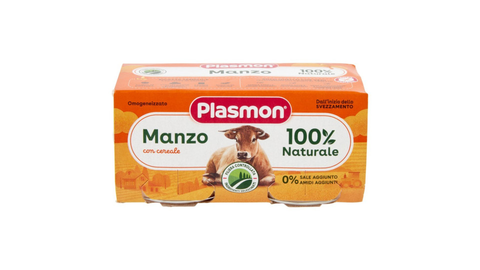 Plasmon Manzo e Pollo omogeneizzato con carne e cereale