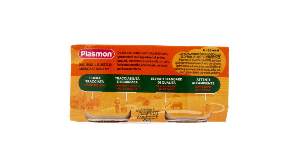 Plasmon Manzo e Pollo omogeneizzato con carne e cereale