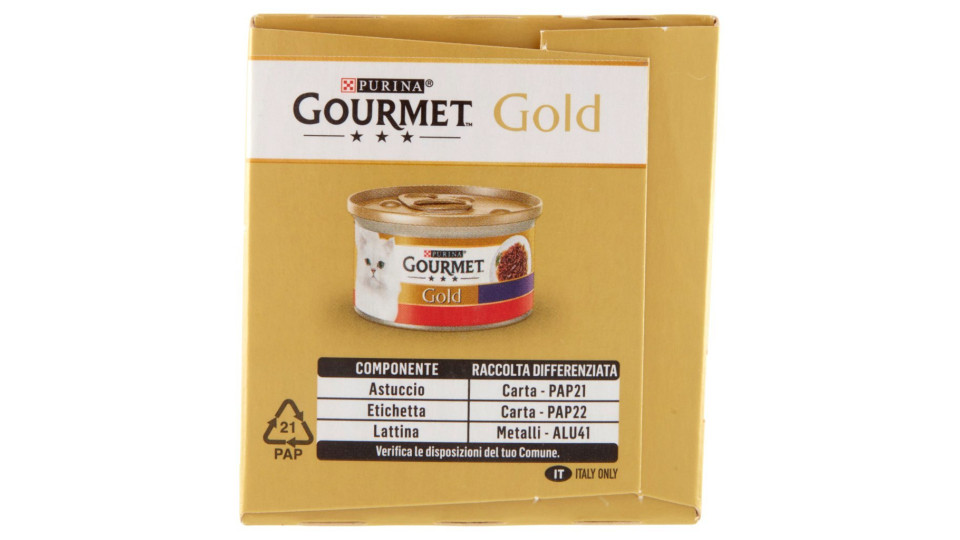 PURINA GOURMET Gold Tortini Gatto con Manzo, con Pollo