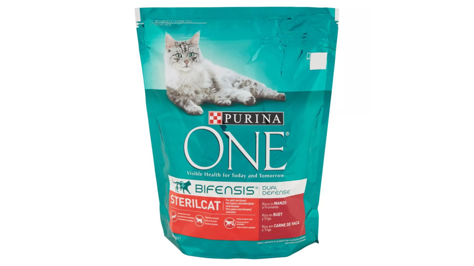PURINA ONE BIFENSIS Gatto Crocchette STERILCAT Ricco in Salmone e Frumento, con Tonno Sacco
