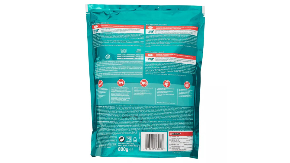 PURINA ONE BIFENSIS Gatto Crocchette STERILCAT Ricco in Salmone e Frumento, con Tonno Sacco