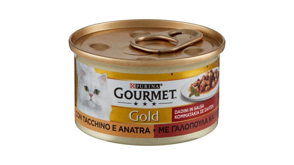 PURINA GOURMET Gold Gatto Dadini in salsa con Tacchino e Anatra lattina